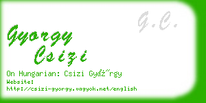 gyorgy csizi business card